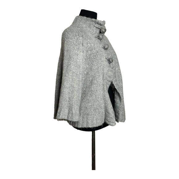 Energie gray short dolman sleeves cardigan sweater size M - Picture 6 of 10